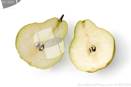 Image of Two halves of pears
