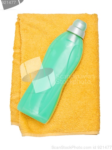 Image of Bottle on the towel
