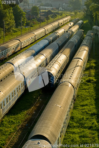 Image of rows of wagons