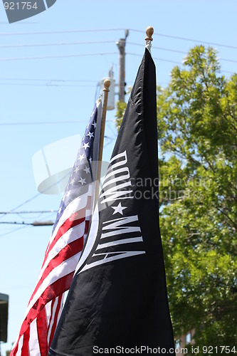 Image of American And POW Flags