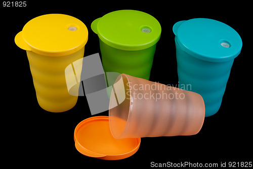 Image of Colour plastic glasses