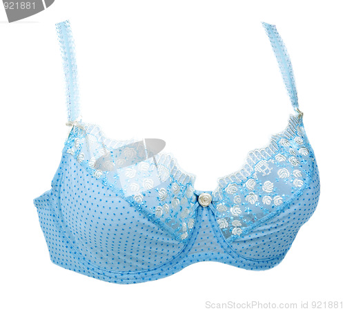 Image of Blue bra with pattern