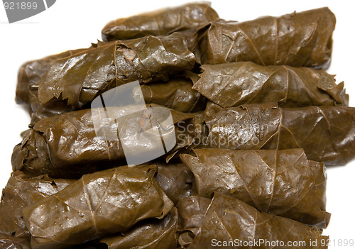 Image of Boilled grape sheet by stuffed meat
