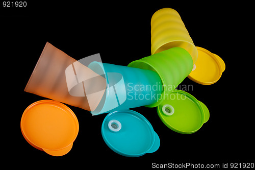 Image of Colour plastic glasses