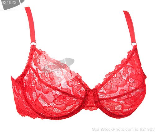 Image of Red lace volume bra