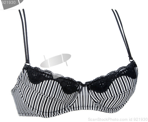 Image of Striped bra with lace