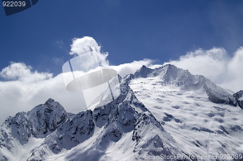 Image of High mountains in cloud