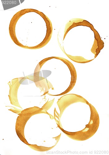 Image of Collection of coffee splashes and stains