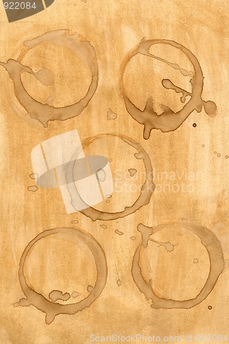 Image of Collection of coffee splashes and stains