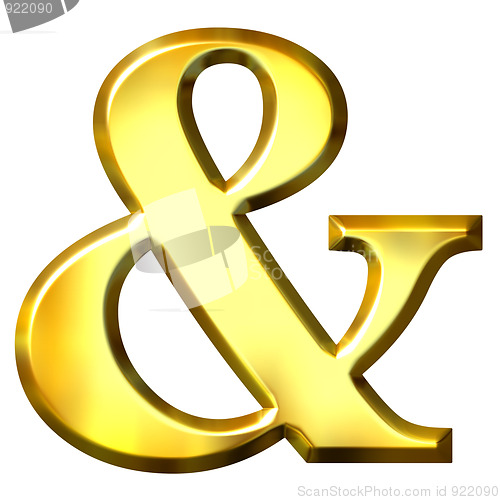 Image of 3D Golden Ampersand