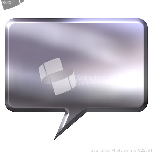 Image of 3D Silver Speech Bubble