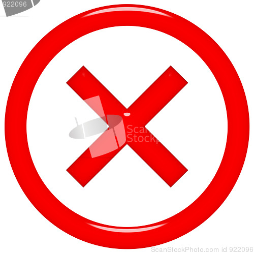 Image of 3d rejected or rated X sign