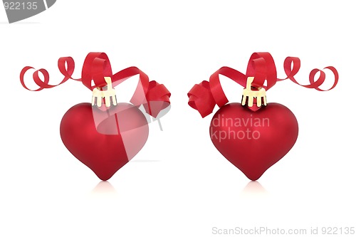 Image of Christmas Heart Baubles