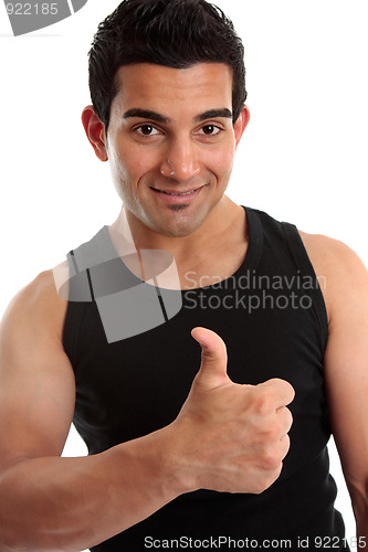 Image of Athletic fitness instructor or builder