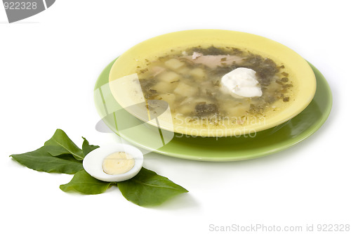 Image of Green borsch with sour cream