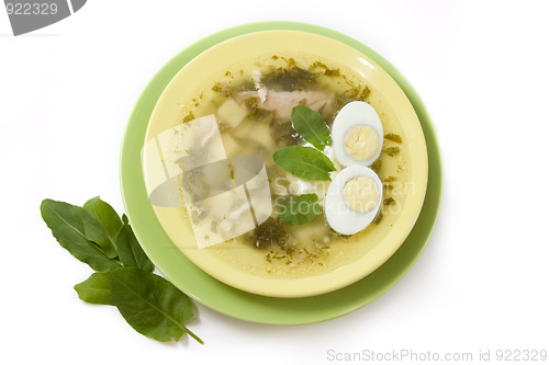 Image of Green borsch with sour cream