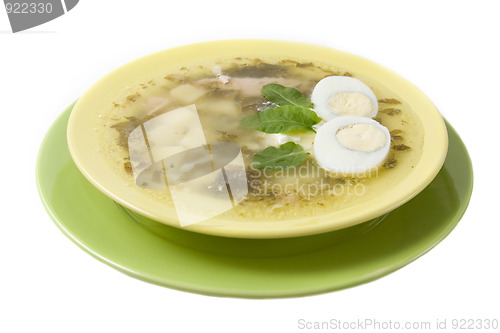 Image of Green borsch with sour cream