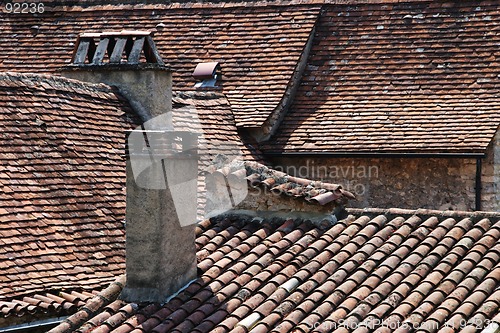 Image of Rooftops in Vezelay, Central France