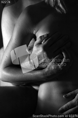 Image of Nude couples series - black and white clench