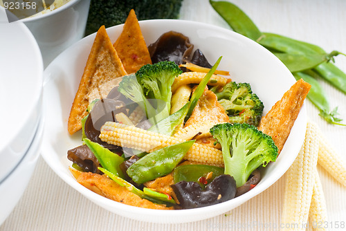 Image of tofu beancurd and vegetables