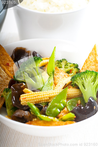 Image of tofu beancurd and vegetables