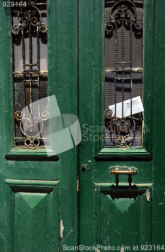 Image of Vintage Door and Envelope