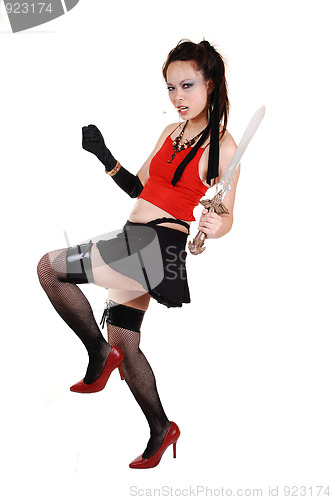 Image of Girl dressed as pirate.