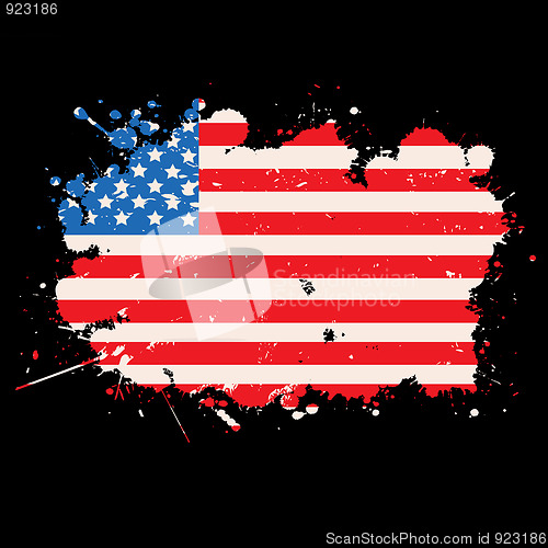 Image of USA grunge flag