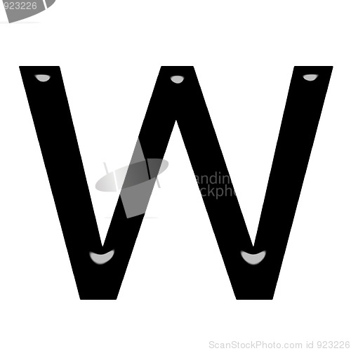 Image of 3d letter w
