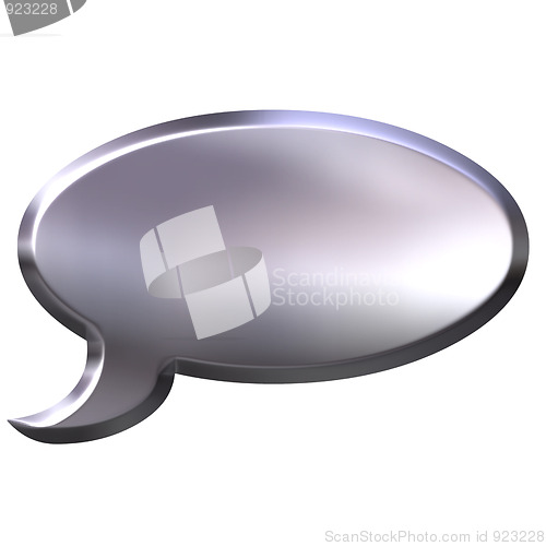 Image of 3D Silver Speech Bubble