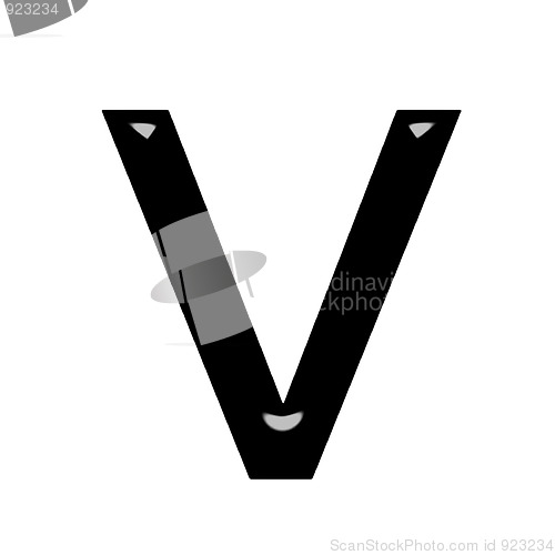 Image of 3d letter v