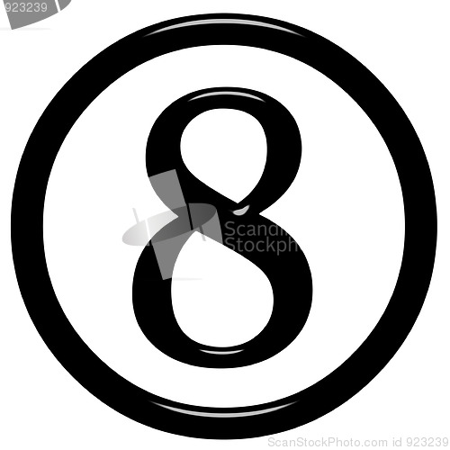 Image of 3D Framed Number 8