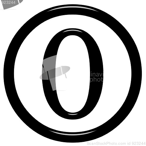 Image of 3D Framed Number 0