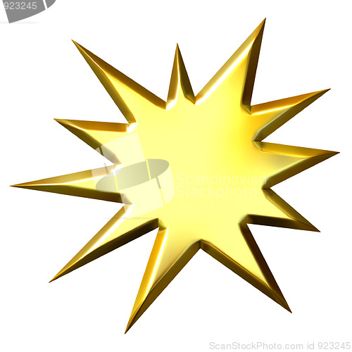 Image of 3D Golden Starburst