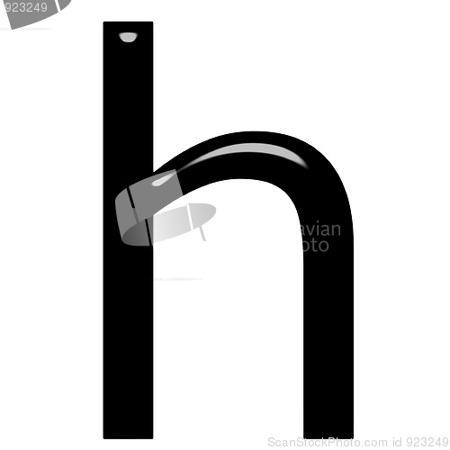 Image of 3d letter h