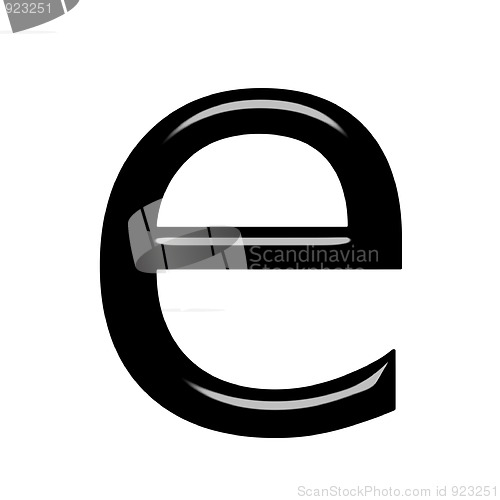 Image of 3d letter e