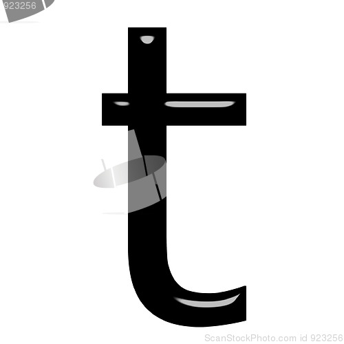 Image of 3d letter t
