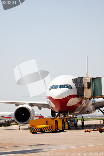 Image of airplane of airport