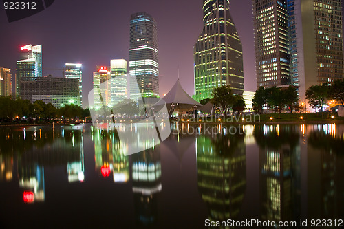 Image of night view of shanghai