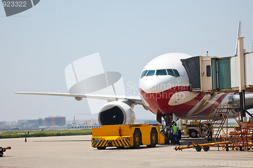 Image of airplane of airport