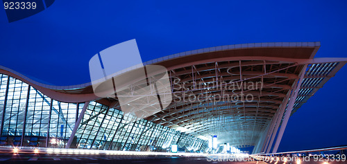 Image of night view of the airport