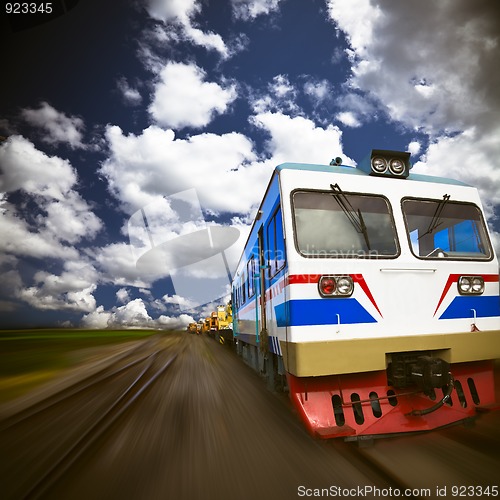 Image of train motion blur