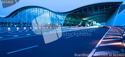 Image of night view of the airport