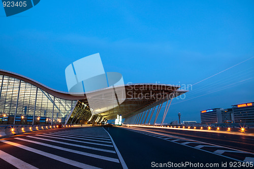 Image of night view of the airport