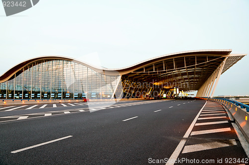 Image of night view of the airport