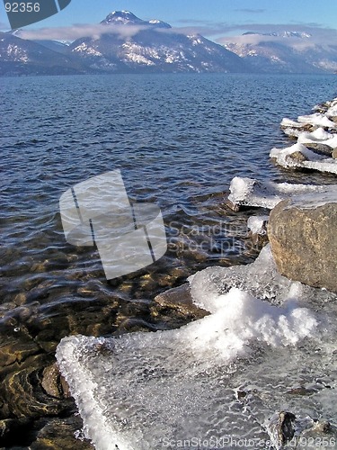 Image of winter ice, Lake Kootenay