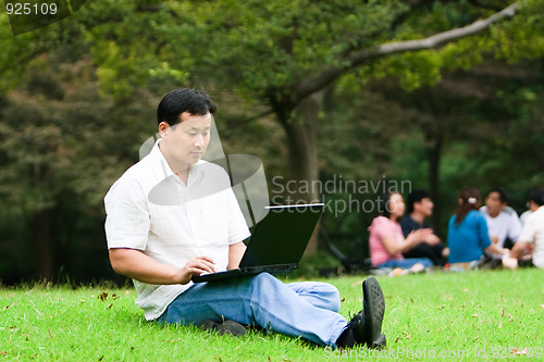 Image of man using laptop