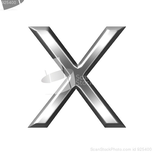 Image of 3d silver letter x