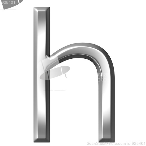 Image of 3d silver letter h