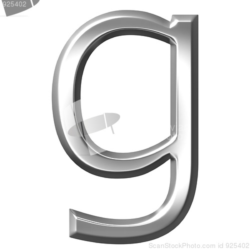 Image of 3d silver letter g